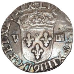 1/8 Ecu - Louis XIV Type 1, titles around the shield