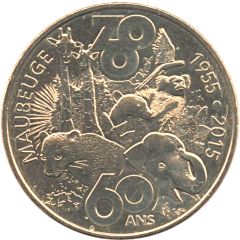 Monnaie de Paris Tourist Token - Zoo de Maubeuge 60 Ans - 1955-2015