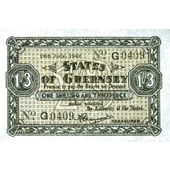 1 Shilling 3 Pence German Occupation, Blue paper