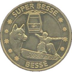 Monnaie de Paris Tourist Token - Besse Super Besse - Le snowboarder et le Husky