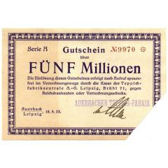 5 000 000 Mark Teppichfabrikzentrale