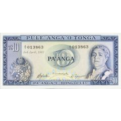 10 Pa`anga `Reine Salote`