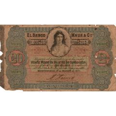 2 Doblones 20 Pesos - Banco Maua