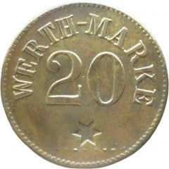 20 Pfennig Werth-Marke, Countermarked `✶`