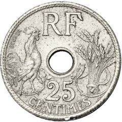 25 Centimes 1st pattren of Becker