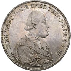 1 Thaler - Clemens Wenzel of Sachsen Konventionstaler