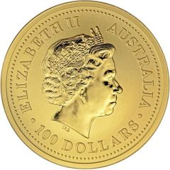 100 Dollars - Elizabeth II 4th Portrait - Year of the Horse - Gold Bullion Coin