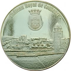 Jeton touristique - Atelier des trésors - Collioure - Le château et le blason
