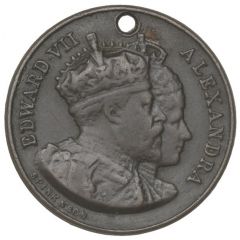 Medalet - Edward VII Coronation, Spink & Son, bronze