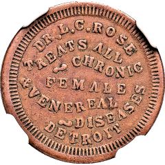 Civil War Merchant Token - Dr. L.C. Rose Detroit, MI