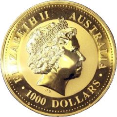 1000 Dollars - Elizabeth II 4th Portrait - Year of the Rooster - Gold Bullion Coin