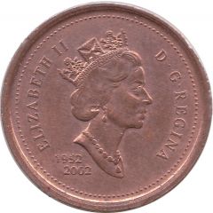 1 Cent - Elizabeth II Golden Jubilee, non-magnetic