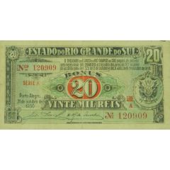 20 Mil Réis State Bonus, Series A