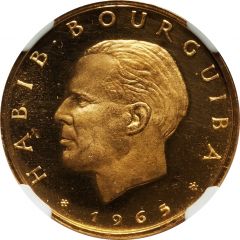 5 Dinars French legend, without flags