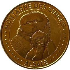 Monnaie de Paris Tourist Token - Alsace La Montagne des Singes - Deux singes