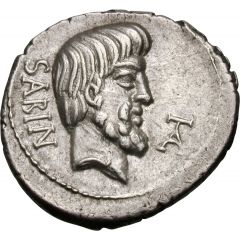 Denarius Tituria: Lucius Titurius Sabinus, SABIN / L•TITVRI