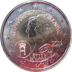 2 Euros - Henri I 10th Anniversary of the Wedding of the Grand-Ducal couple