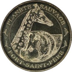 Monnaie de Paris Tourist Token - Port-Saint-Père Planète Sauvage - L`hippopotame et la girafe