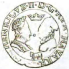 1/2 Teston - Henry II and Margaret of Valois