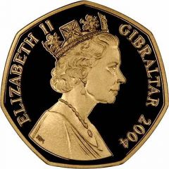 50 Pence - Elizabeth II Royal Marines - Falklands, Gold Proof