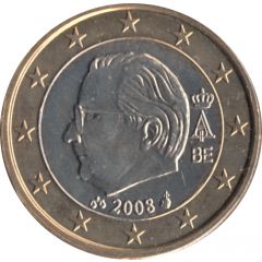 1 Euro - Albert II 2nd map, 2nd type, 2nd portrait