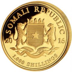 1000 Shillings Elephant, Gold
