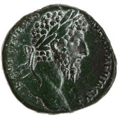 Sestertius - Lucius Verus TR P IIII IMP II COS II S C, Mars