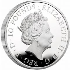 10 Pounds - Elizabeth II Posthumous, Yale of Beaufort, Silver Proof