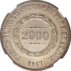2000 Réis - Pedro II