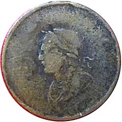 1/2 Penny - George Ords Bust and Harp