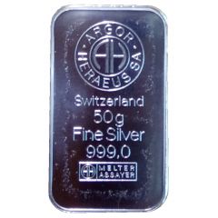 50 gram Silver Argor-Heraeus