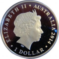 1 Dollar - Elizabeth II 4th Portrait - Megafauna - Procoptodon