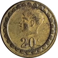 20 centimes - tête d`homme