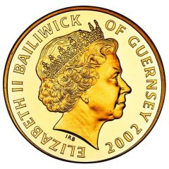 5 Pounds - Elizabeth II Golden Jubilee, Gold Piedfort