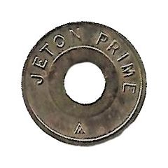 Jeton Prime inscribed one side, one triangular mark