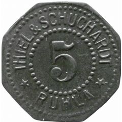 5 Pfennig - Ruhla Thiel and Schuchardt