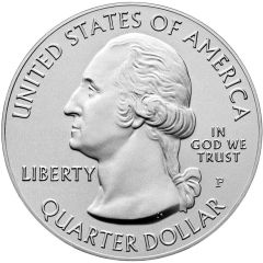 1/4 Dollar `Washington Quarter` Pictured Rocks National Lakeshore – Michigan, Silver 5 oz Bullion