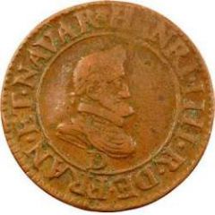 Double Tournois - Henri IV Lyon mint, Type 1B