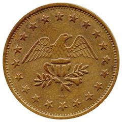 Token - No Cash Value Eagle looking right, 25 mm, Brass