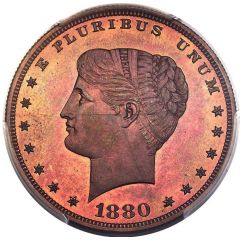 1 Dollar `1880 Goloid Metric Dollar` Pattern, Copper