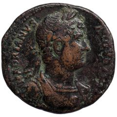 Dupondius or As - Hadrian INDVLGENTIA AVG COS III P P S C, Indulgentia