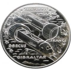 2.8 ECUs - Elizabeth II Eurotunnel