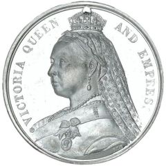 Medal - Victoria Diamond Jubilee; Brookes & Adams; white metal