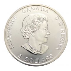 5 Dollars - Elizabeth II Year of the Rooster, 1 oz. Silver Bullion Coinage