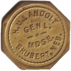 1 Cent - H. U. Landolt General Merchandise Shubert, Nebraska