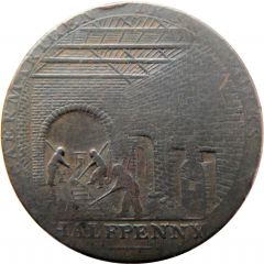 1/2 Penny Carmarthenshire - Carmarthen / I. Morgan