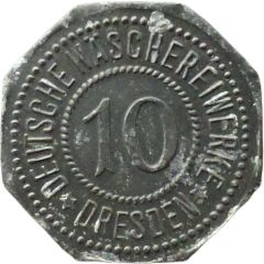 10 Pfennigs - Dresden Deutsche Wäschereiwerke