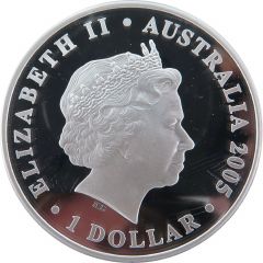 1 Dollar - Elizabeth II 4th Portrait - Coco-Keeling islands 50th Anniversary Silver Proof