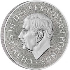 500 Pounds - Charles III St George & The Dragon, 1 Kilo Fine Silver