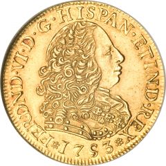 4 Escudos - Fernando VI Colonial Milled Coinage